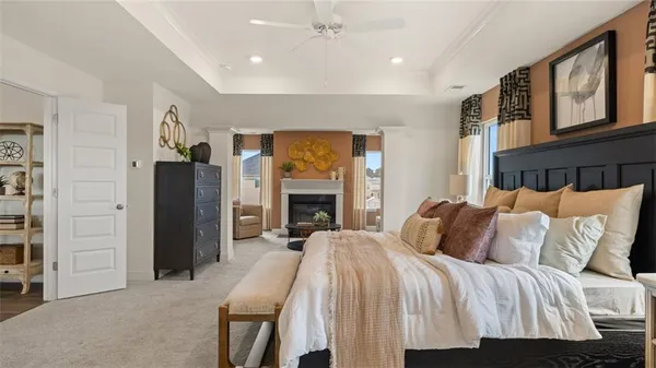 a bed room with furniture and a couch