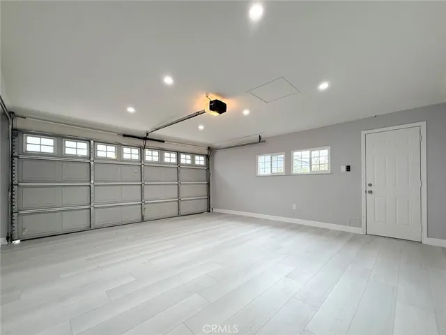 an aerial view of a parking space