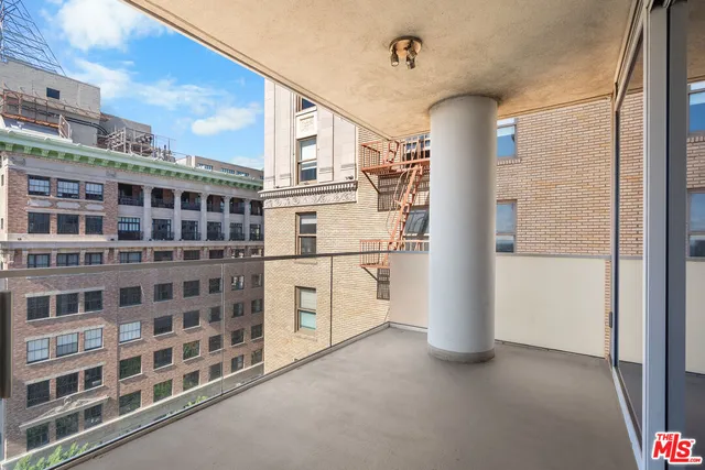 a view of city with balcony