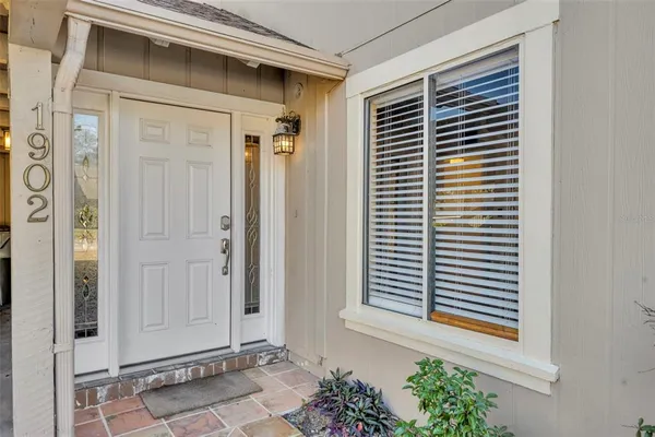 a view of a door of the house