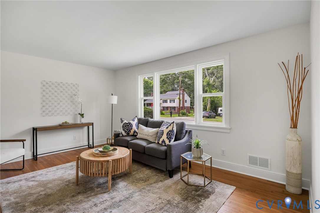 7709 Yolanda Road Henrico, VA 23229 - Photo 6 of 26 Living room featuring wood finished floors and bas