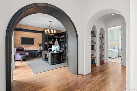 a view of living room and kitchen with furniture