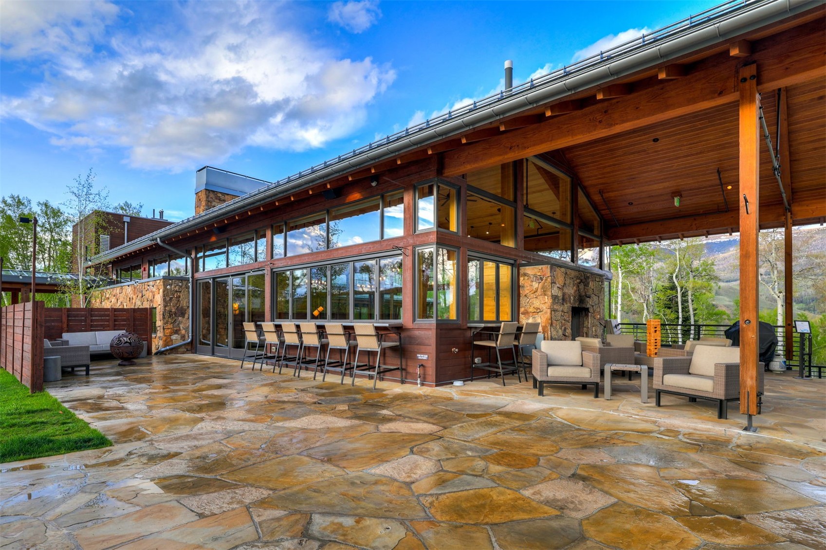 21 Moss Way Silverthorne, CO 80498 - Photo 40 of 50 a patio with a table and chairs