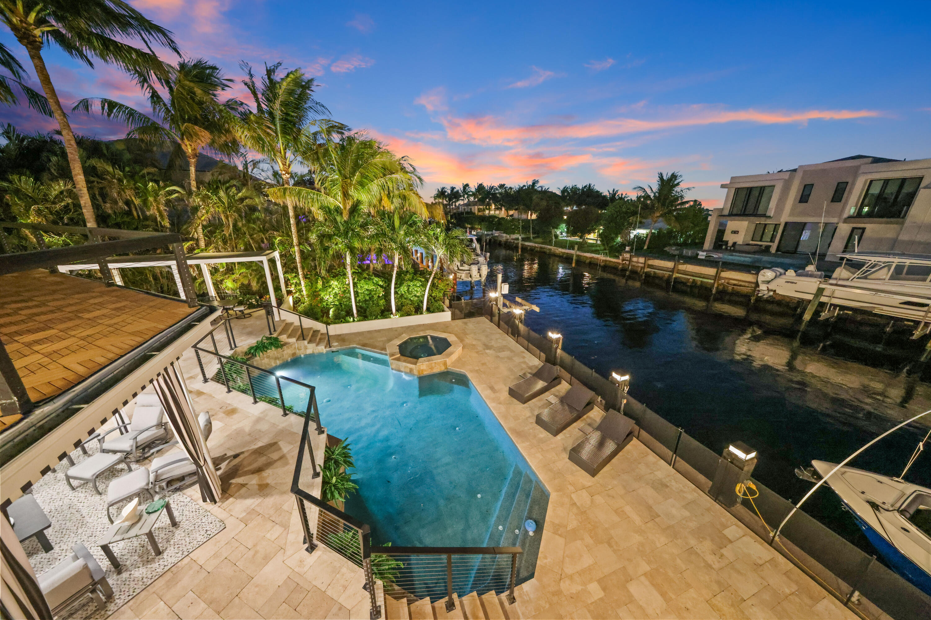 125 Marlin Drive Ocean Ridge, FL 33435 - Photo 79 of 121 Backyard Twilight
