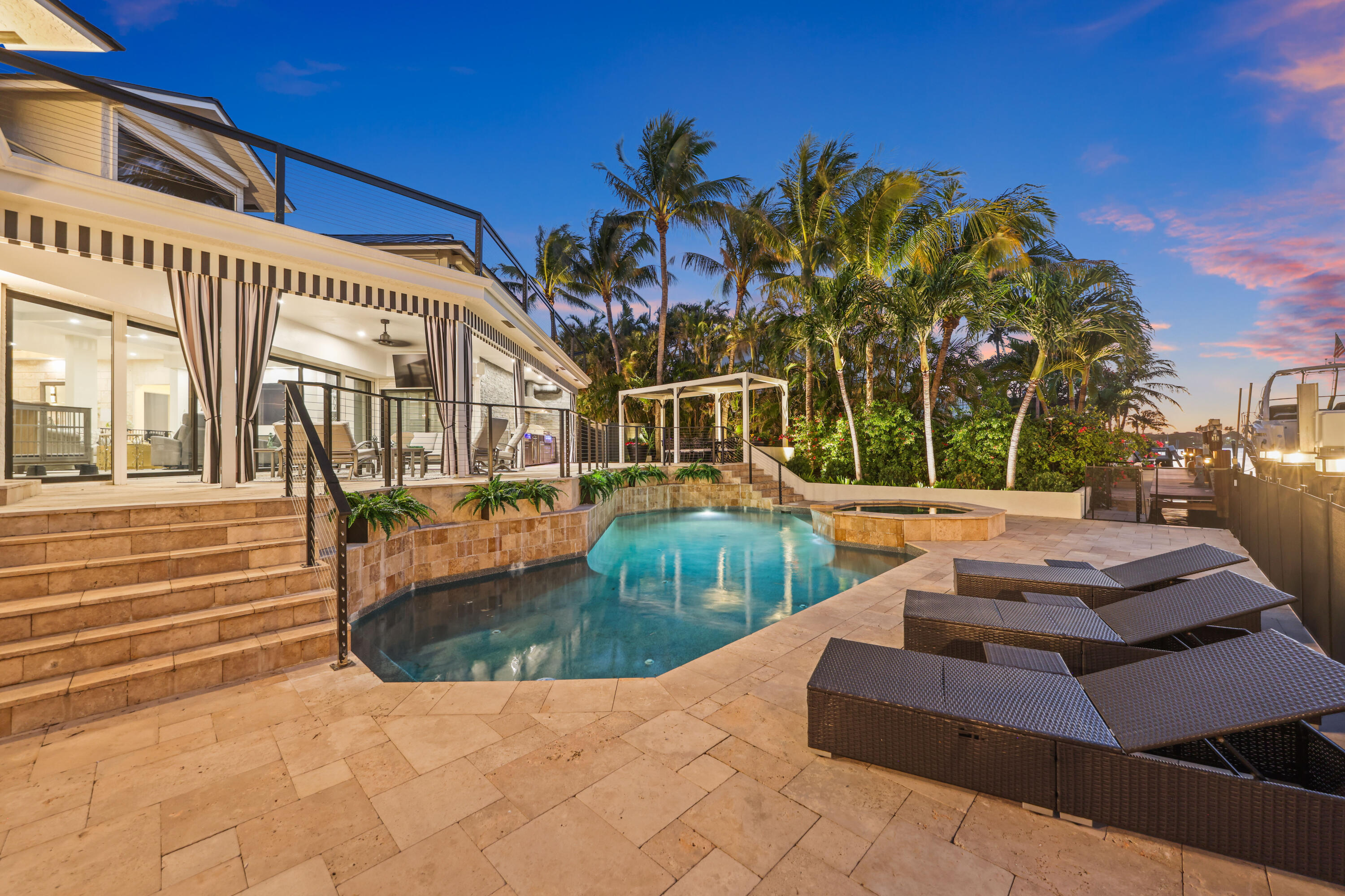 125 Marlin Drive Ocean Ridge, FL 33435 - Photo 88 of 121 Backyard Twilight