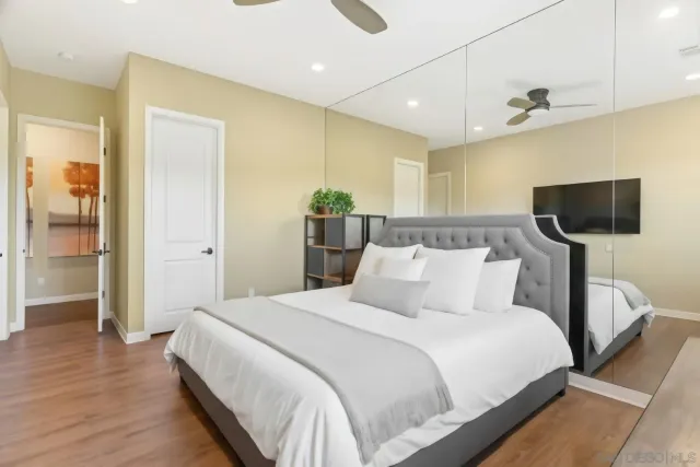 a view of a golf course with a lake