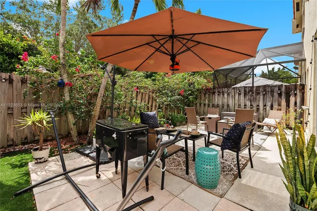 a view of yard with patio