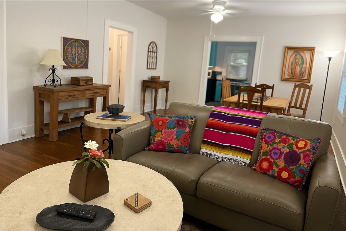 3101 Wheeler Street Austin, TX 78705 - Photo 16 of 16 a living room with furniture and wooden floor