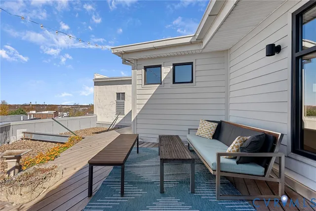 a view of balcony with couch