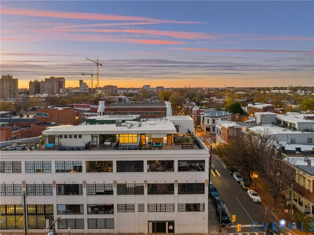 an aerial view of a city