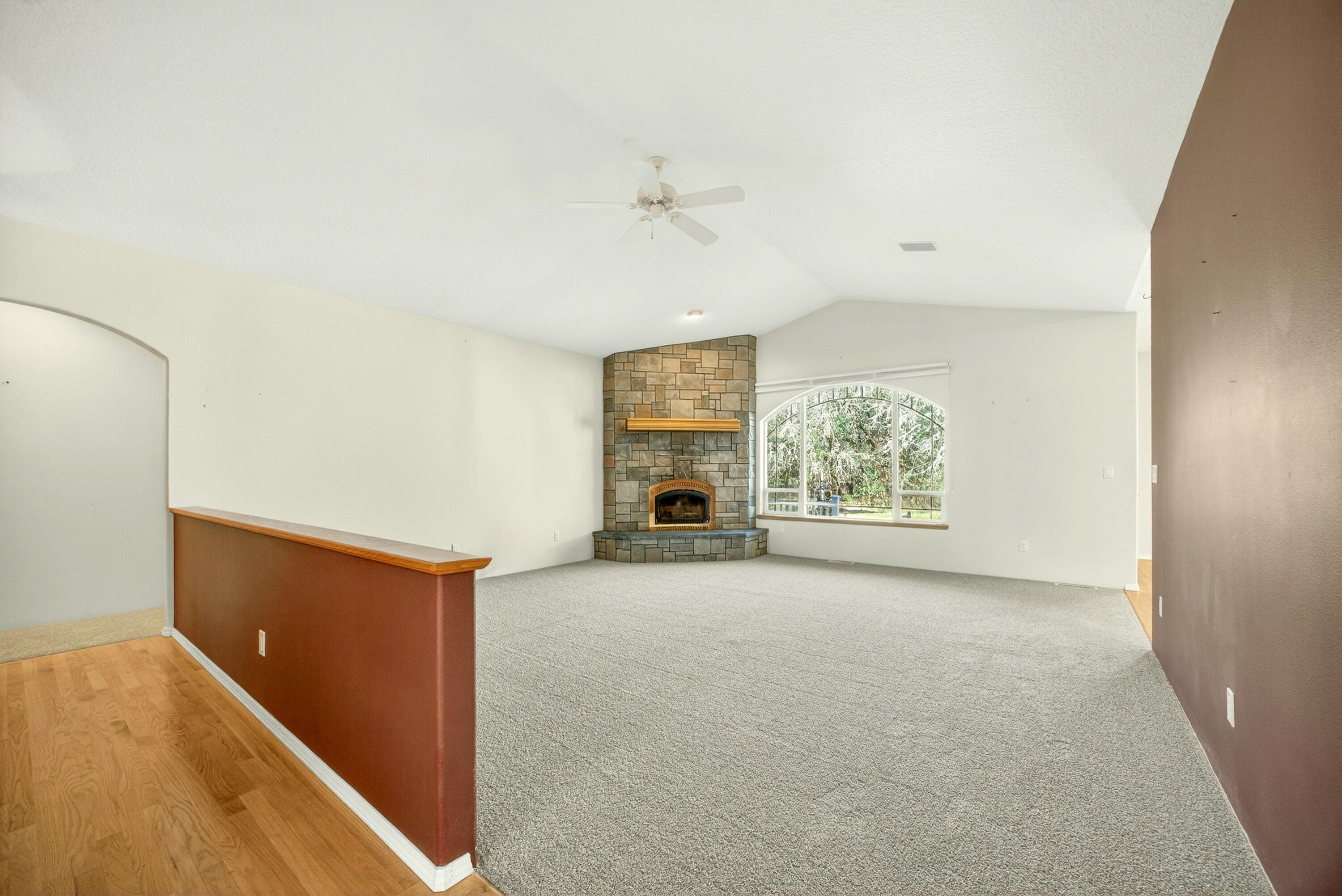 Great room with fireplace