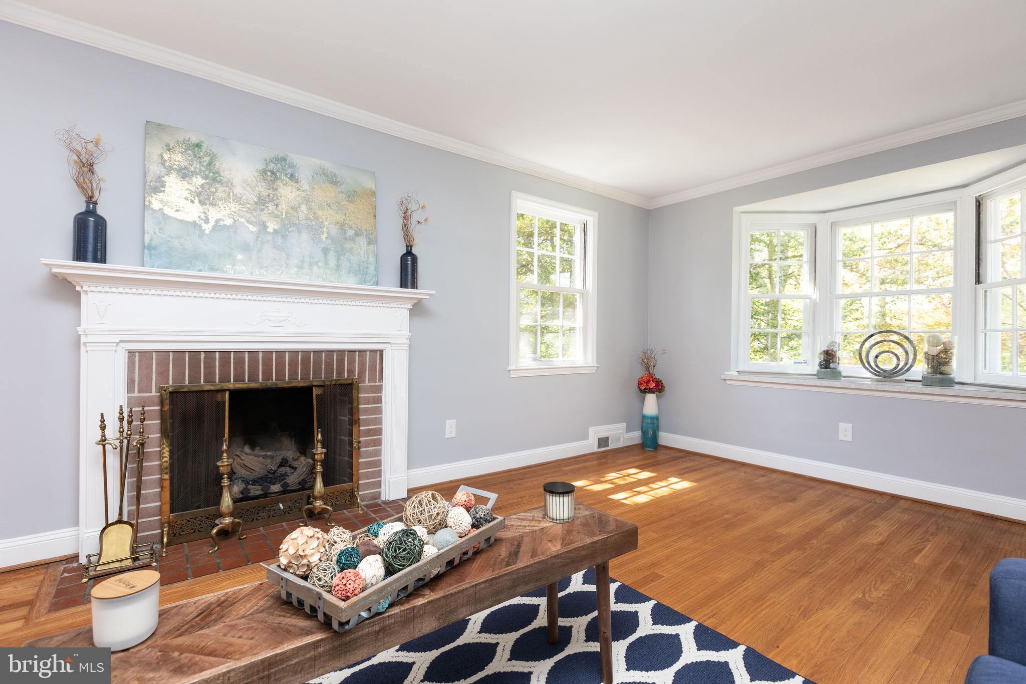 5507 Springlake Way Baltimore, MD 21212 - Photo 4 of 46 Living room w/ gas-burning fireplace