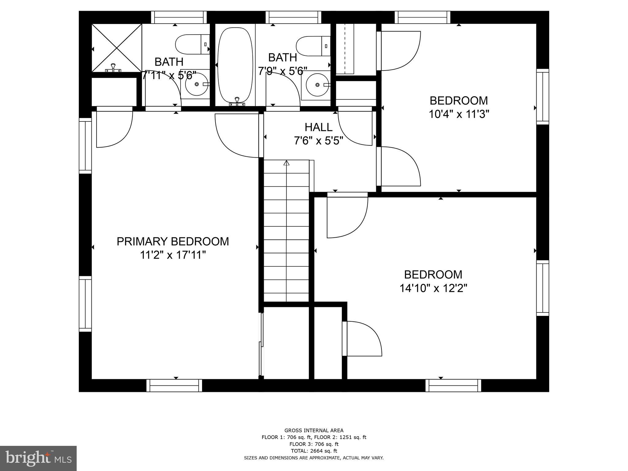 5507 Springlake Way Baltimore, MD 21212 - Photo 44 of 46 Second level layout
