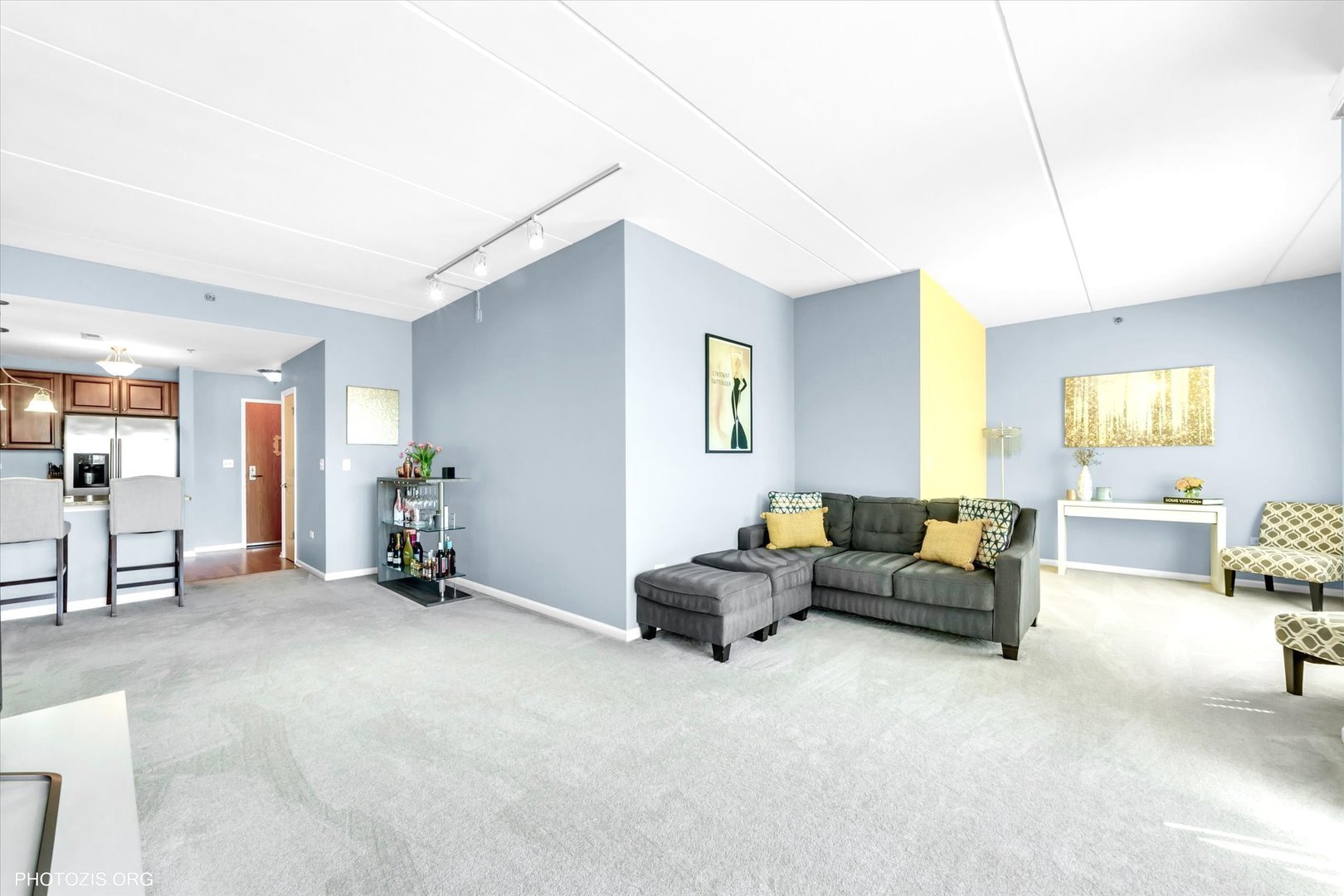 1199 East Port Clinton Road, Unit 201 Vernon Hills, IL 60061 - Photo 3 of 19 a living room with furniture and a couch