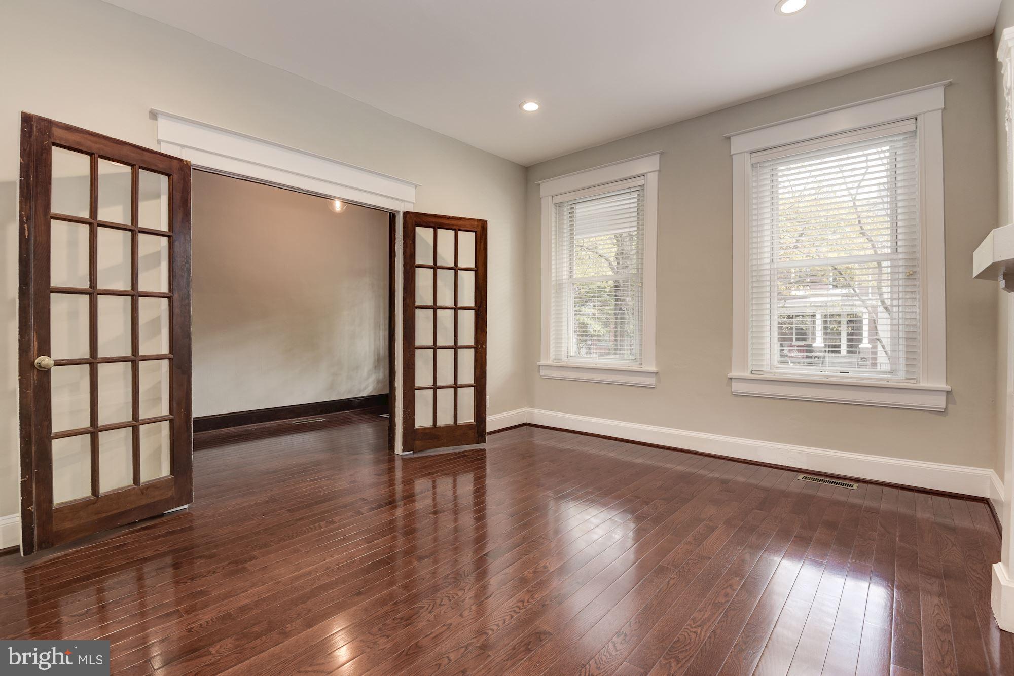 1227 Park Road Northwest Washington, DC 20010 - Photo 7 of 30 Living room with French Doors and recessed lights