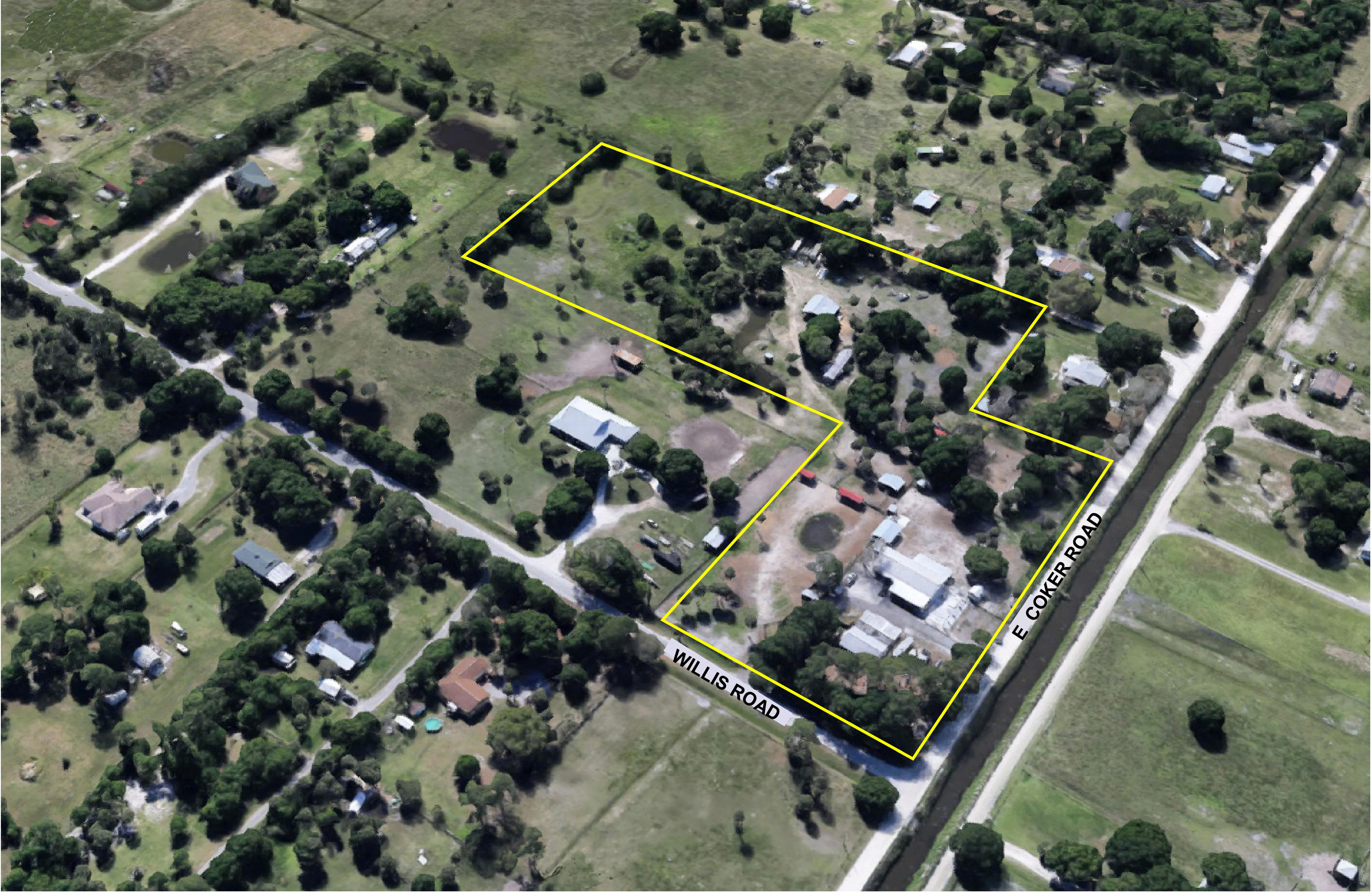 500 Coker Road Fort Pierce, FL 34945 - Photo 3 of 35 Aerial to SE, G w markup