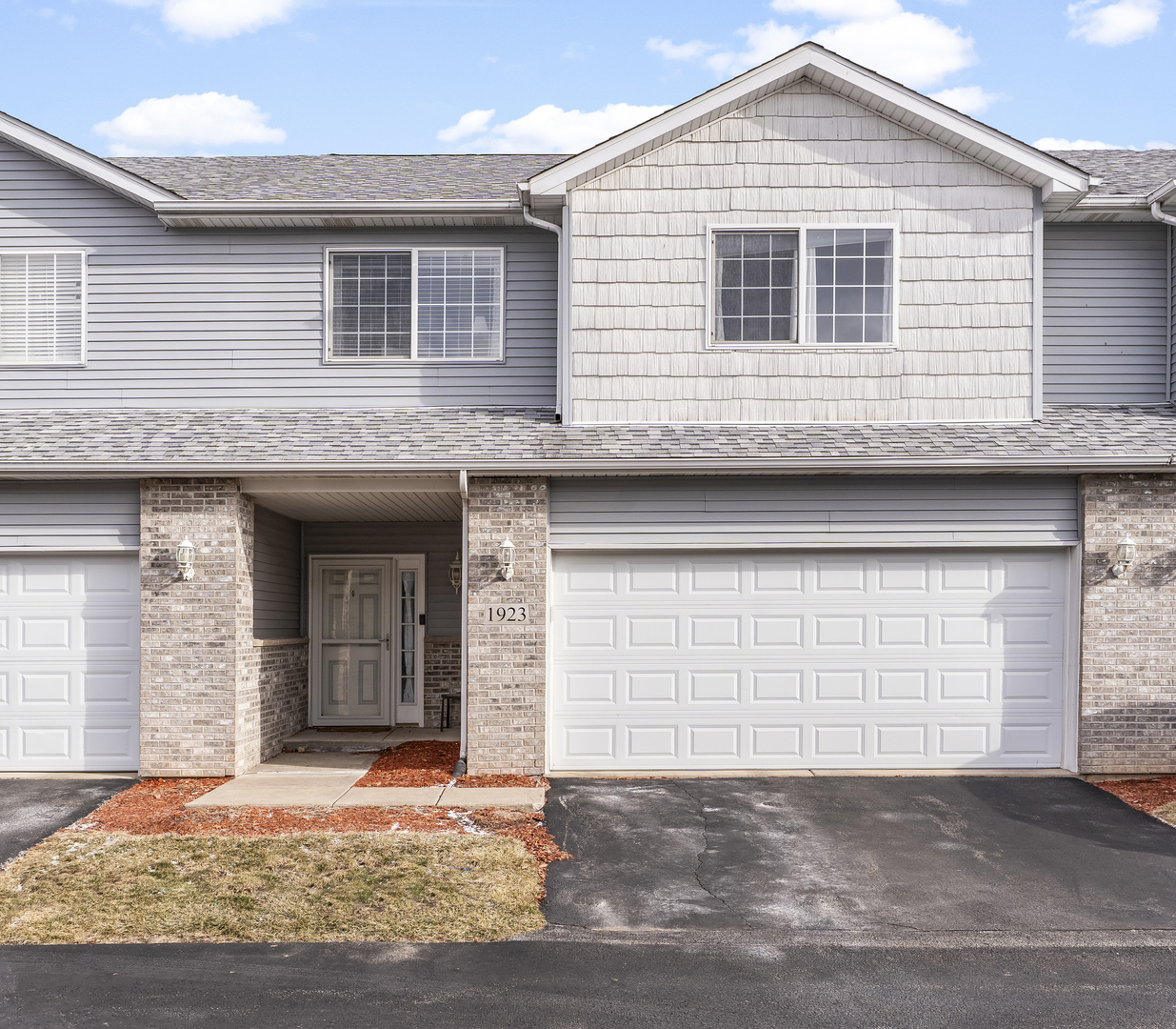 a front view of a house