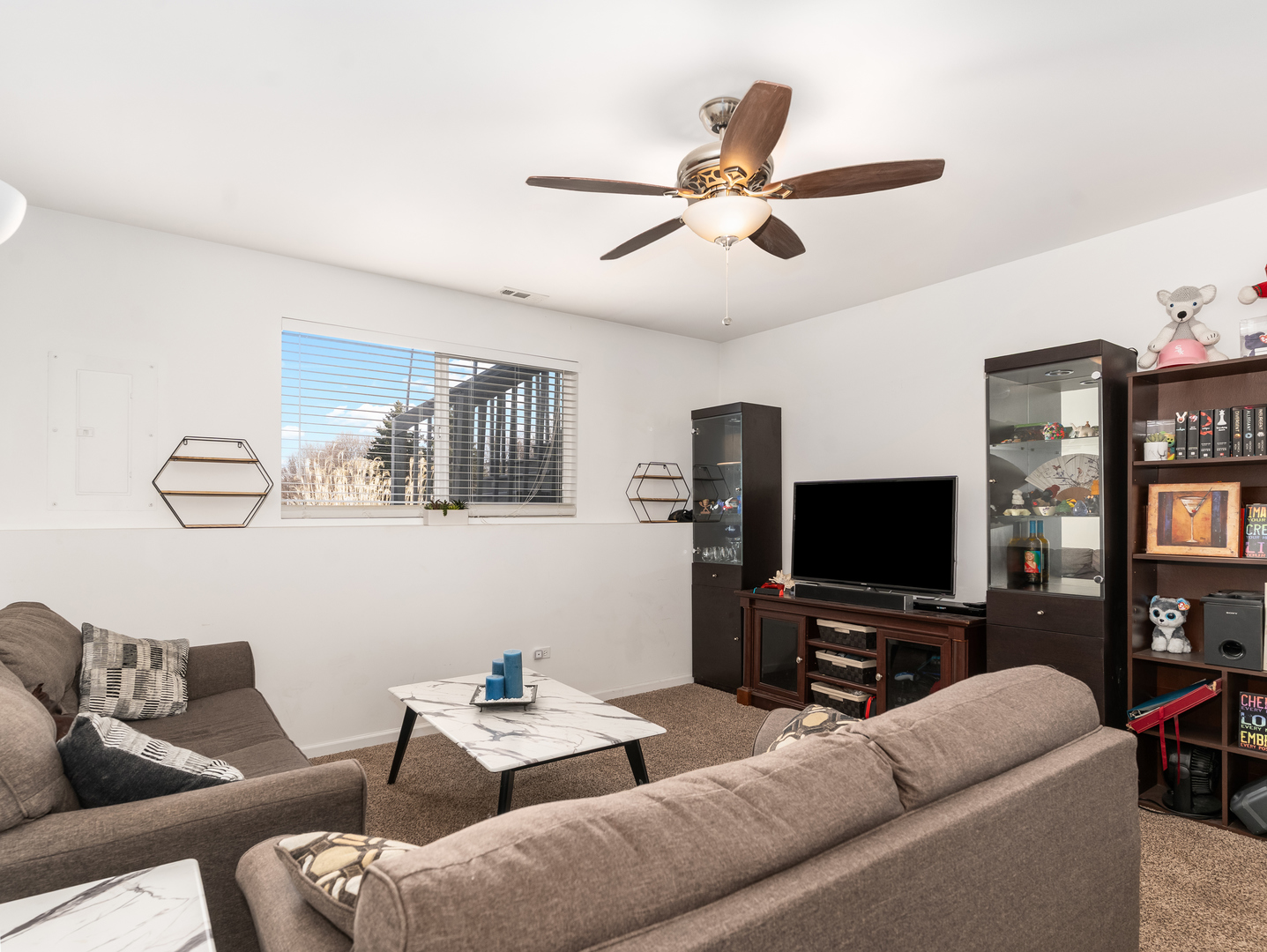 1923 Waters Edge Drive Minooka, IL 60447 - Photo 18 of 24 a living room with furniture and a flat screen tv