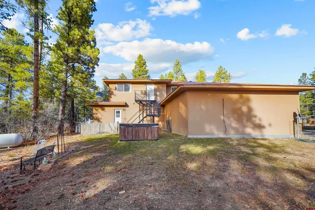 a view of outdoor space with garden and entertaining space