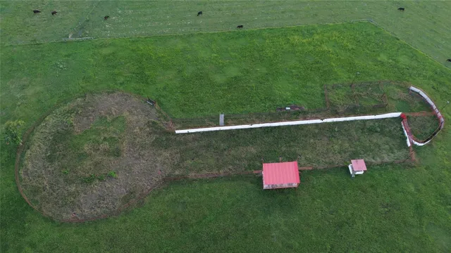 a view of a lush green field