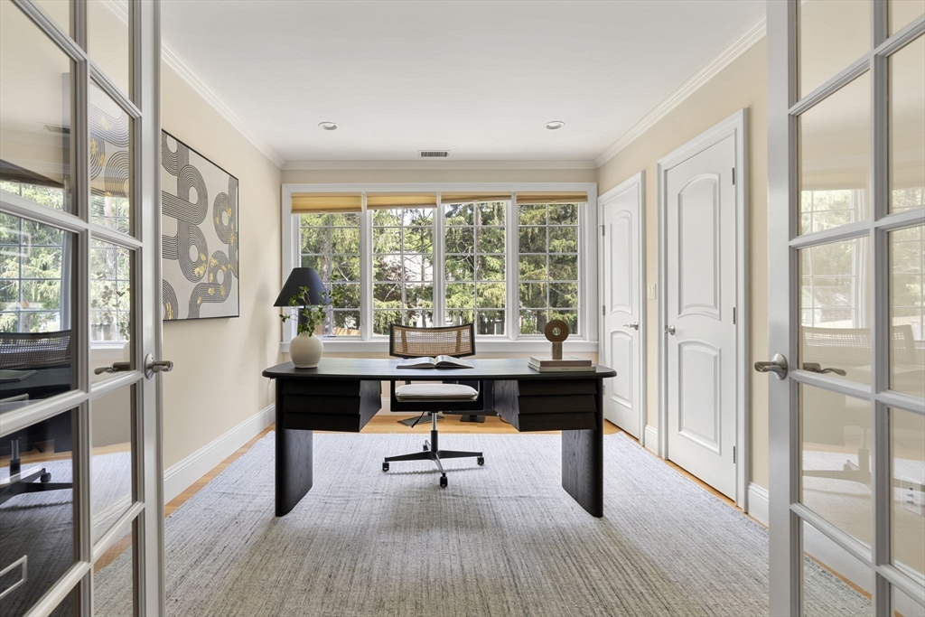 22 Scotney Road Newton, MA 02467 - Photo 26 of 42 a view of a workspace with furniture and a window