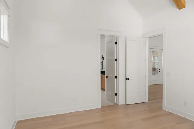 an empty room with a window