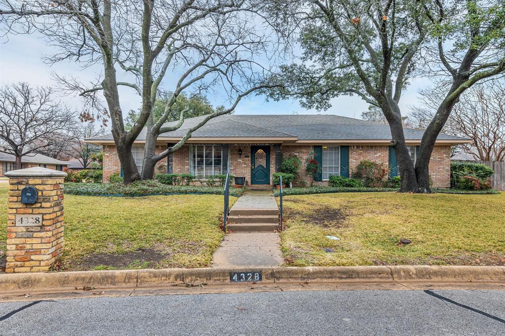 4328 Balboa Drive Fort Worth, TX 76133 - Photo 1 of 1 a front view of a house with swimming pool and trees
