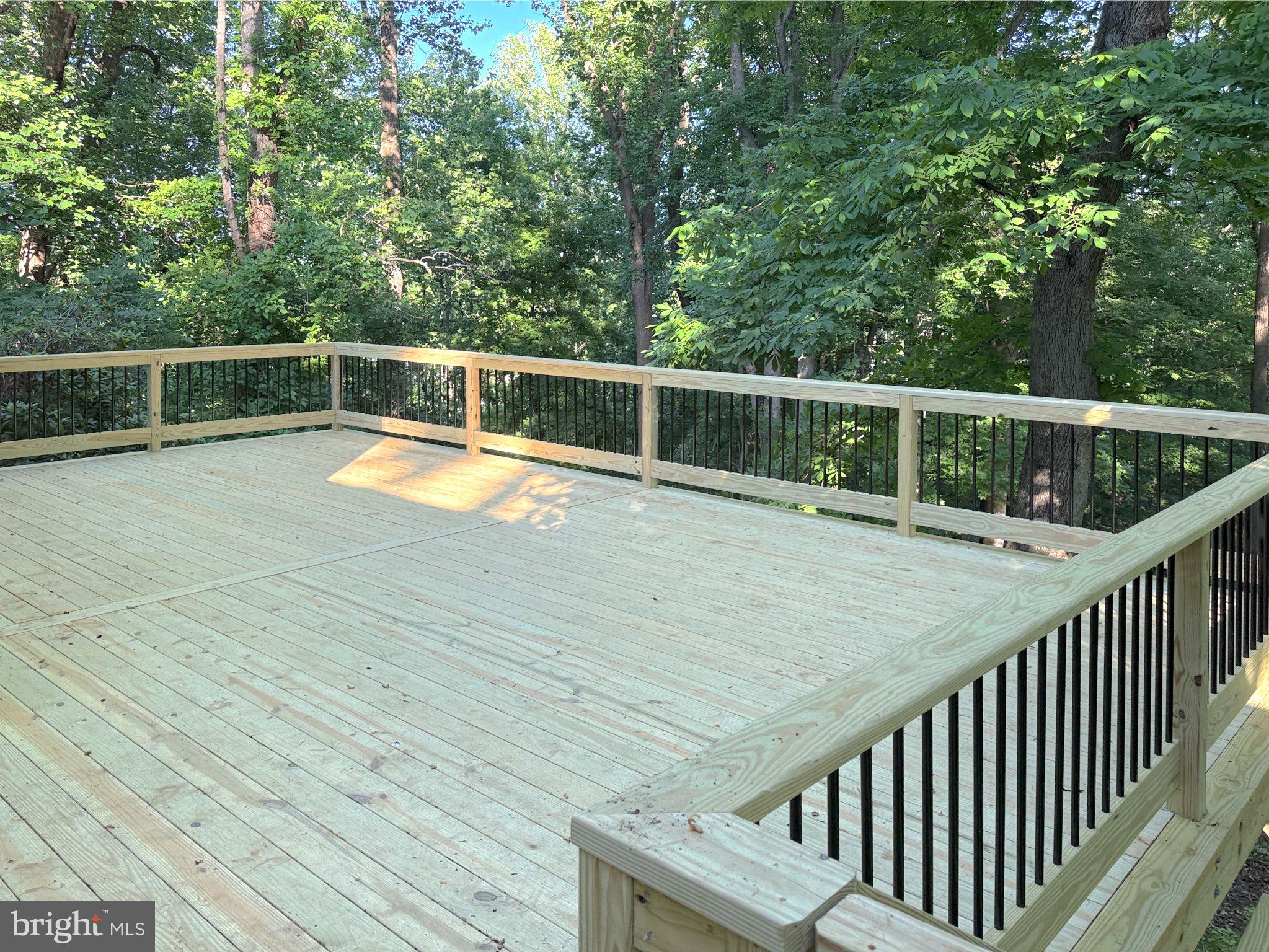 9006 Sidehill Road Ellicott City, MD 21042 - Photo 49 of 53 Serene deck nestled in lush greenery.