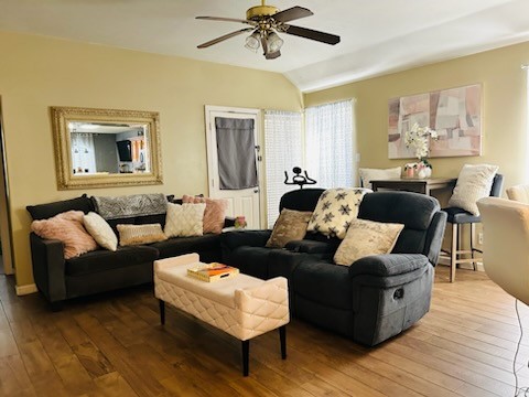 5015 Misty Lane Pasadena, TX 77505 - Photo 4 of 12 a living room with furniture and a wooden floor