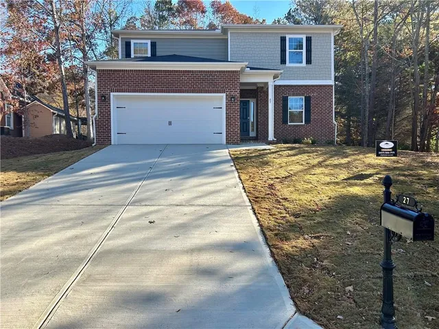 a view of a house with a space