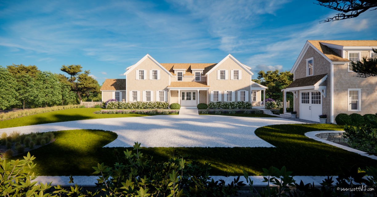 142 Surfside Road Nantucket, MA 02554 - Photo 3 of 8 a front view of a house with swimming pool having outdoor seating