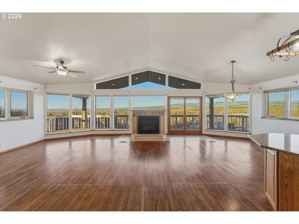 a view interior of a house wooden floor and windows