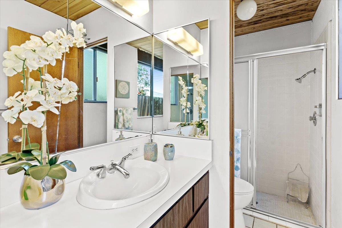 1103 East Homestead Road Sunnyvale, CA 94087 - Photo 24 of 29 a bathroom with a sink and a mirror