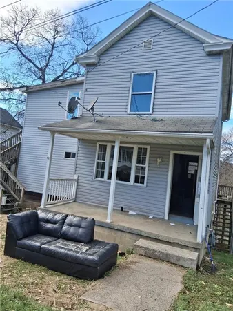 a top view of a house with a large window