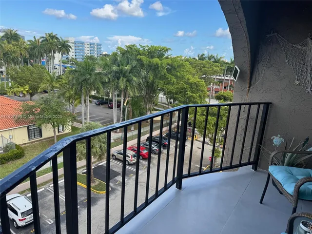 a city view from the balcony