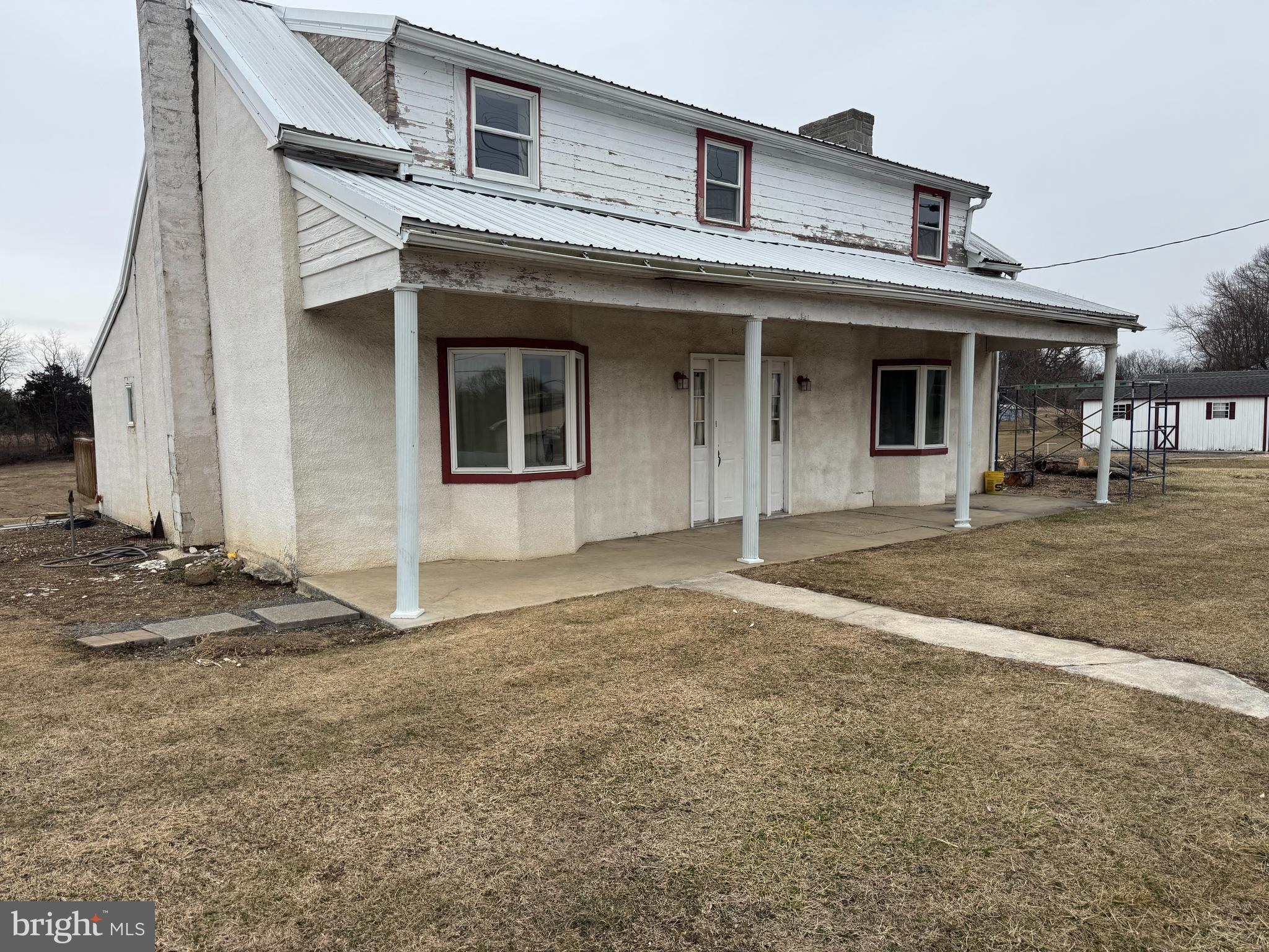 a front view of a house