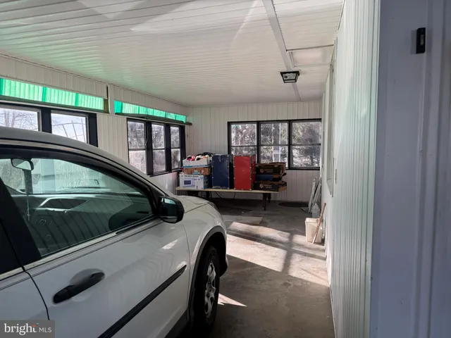 a room with table and window