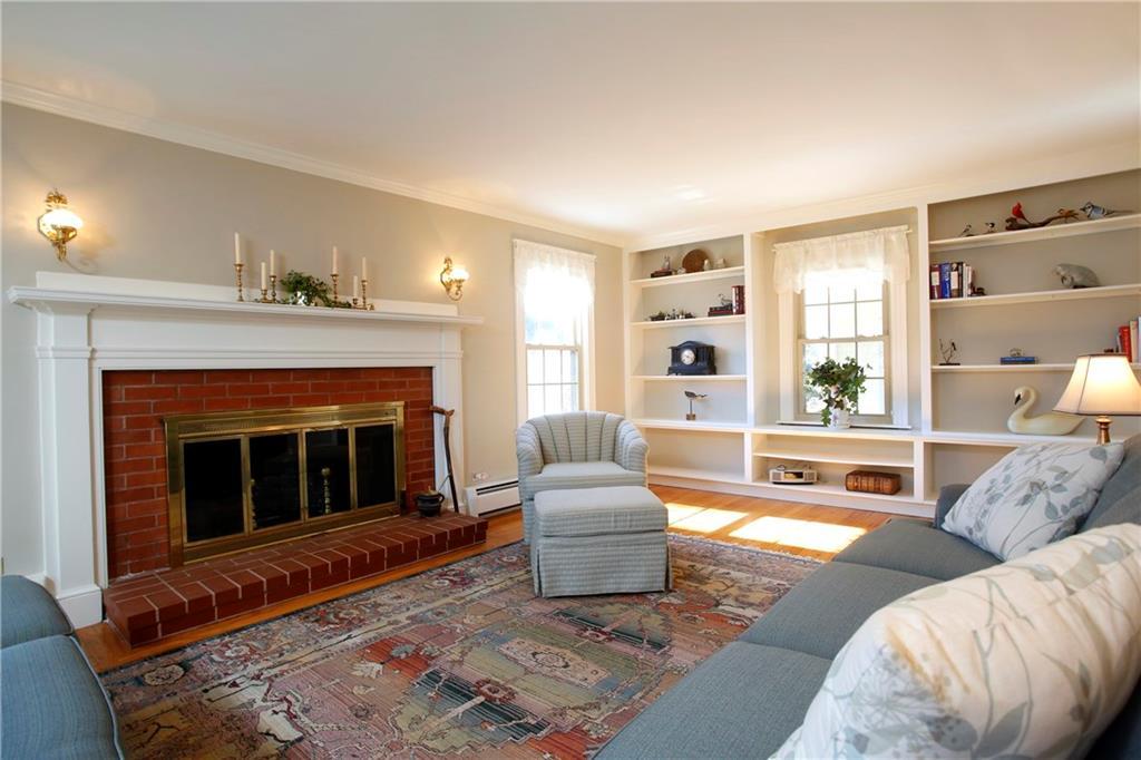 7 Ivie Road Cape Elizabeth, ME 04107 - Photo 5 of 22 Formal living room with fireplace...