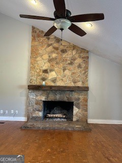 218 Hidden Springs Road Climax, GA 39834 - Photo 11 of 35 a fireplace with a ceiling fan