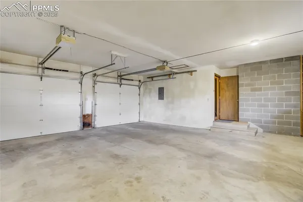 a view of balcony with wooden floor