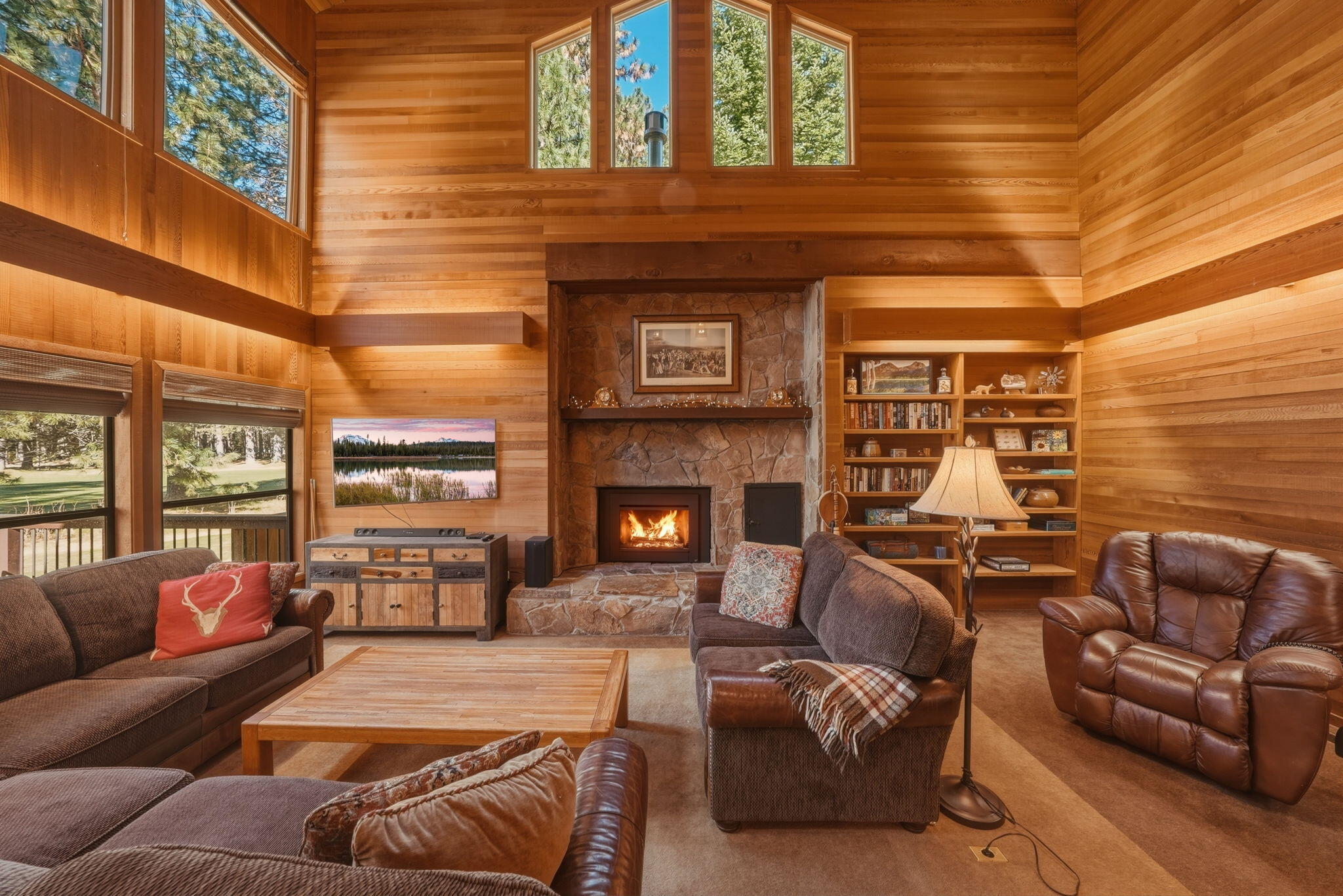 13137 Hawks Beard, Unit GH 129 Black Butte Ranch, OR 97759 - Photo 3 of 57 a view of a livingroom with furniture and a fireplace