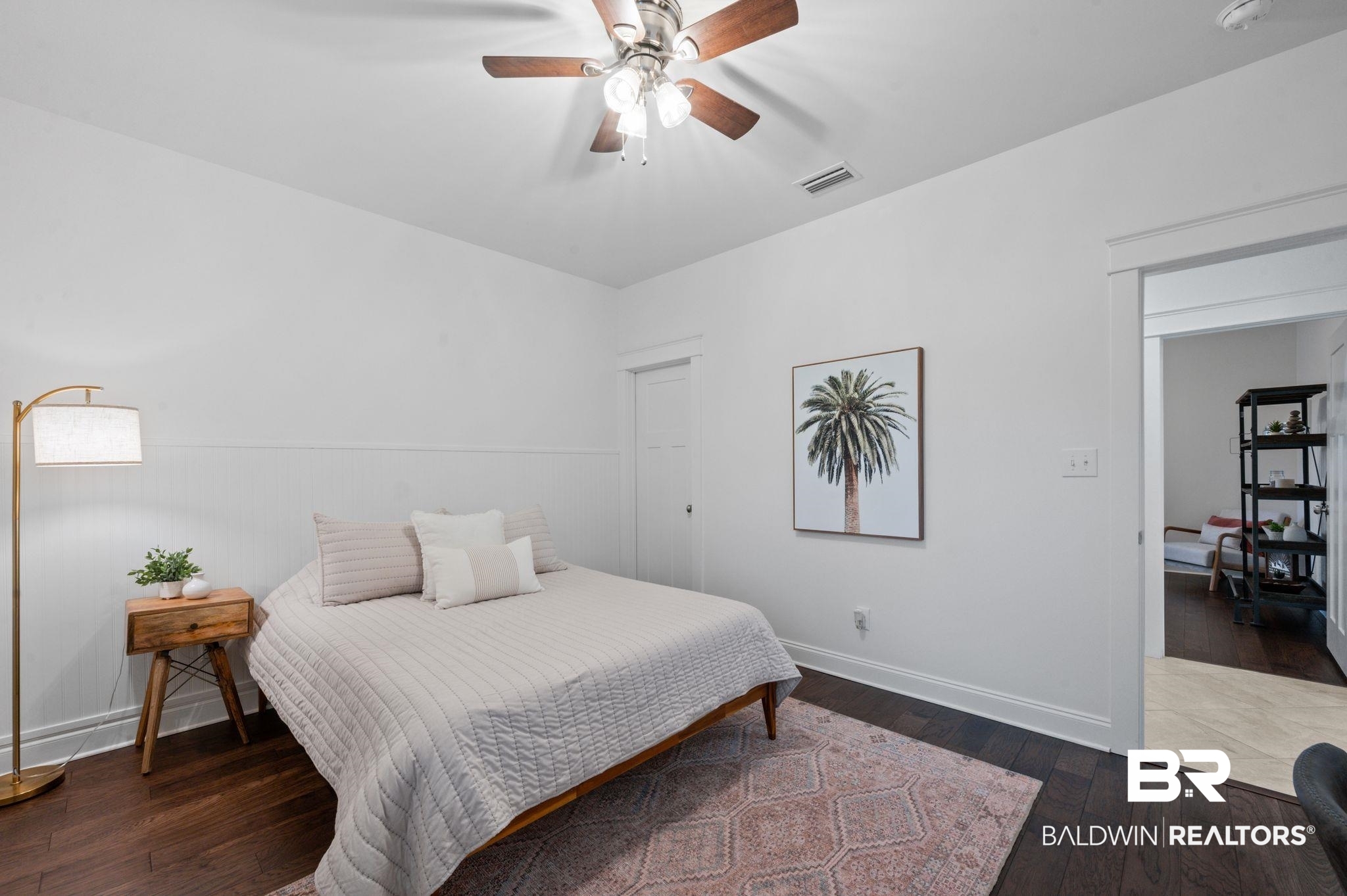 418 Fortune Drive Fairhope, AL 36532 - Photo 36 of 63 Bedroom featuring dark hardwood / wood-style flooring and ceiling fan
