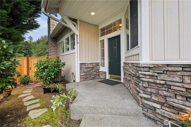 a view of front door of house