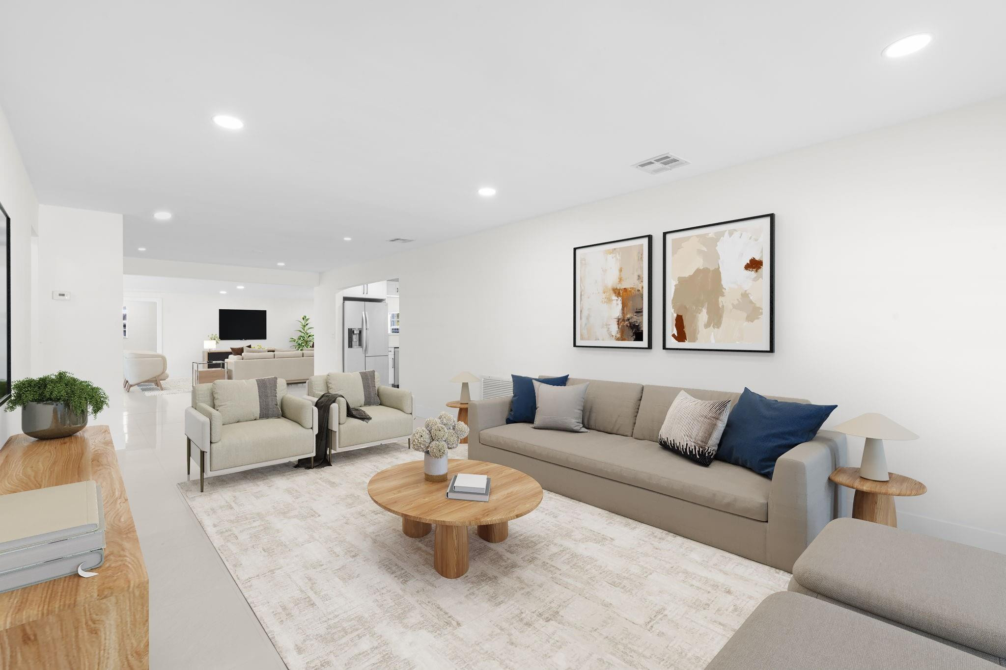 3262 Pierce Street Hollywood, FL 33021 - Photo 4 of 35 a living room with furniture and a couch