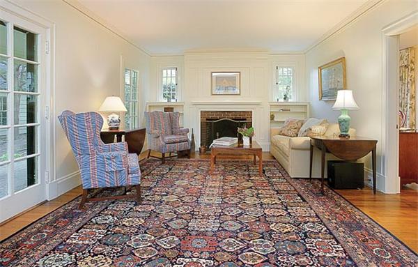 50 Spooner Road Brookline, MA 02467 - Photo 3 of 8 a living room with furniture and a fireplace