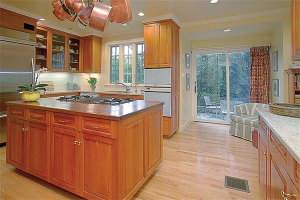50 Spooner Road Brookline, MA 02467 - Photo 5 of 8 a kitchen with stainless steel appliances granite countertop a stove a sink and a microwave