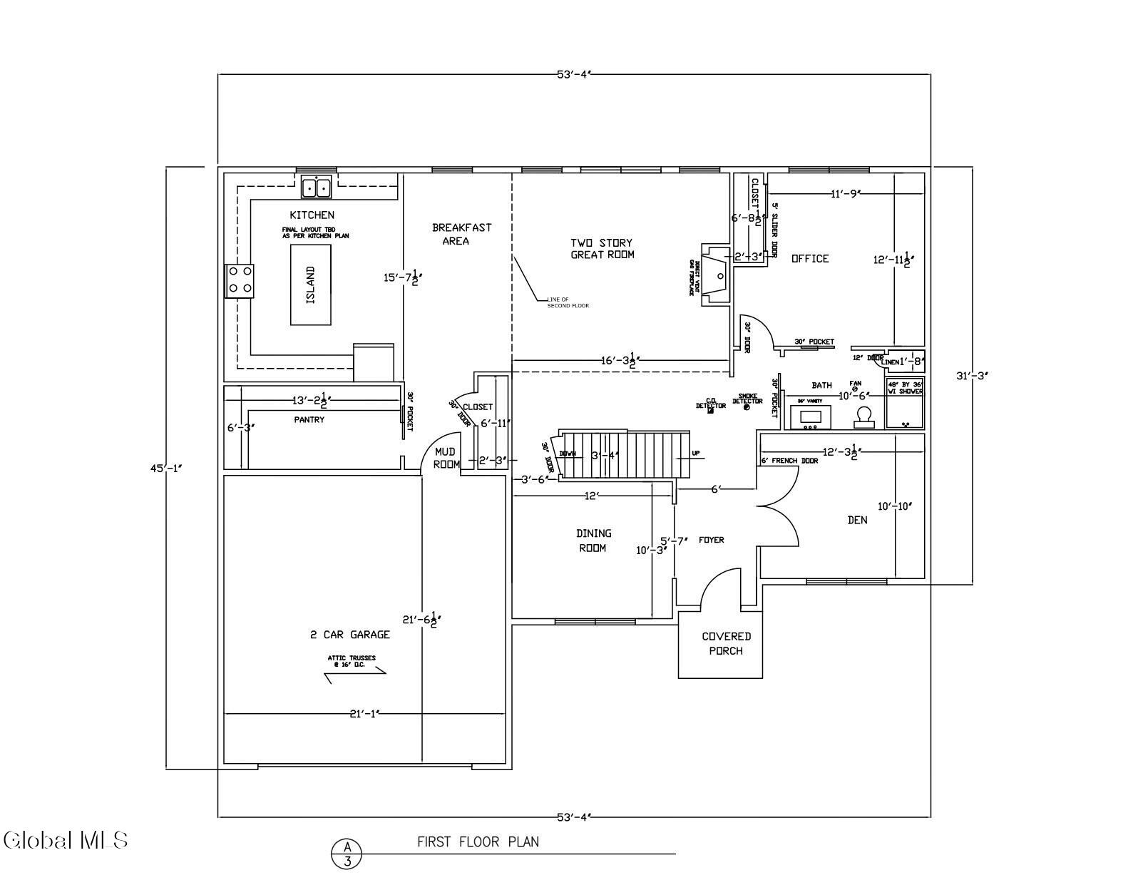 Lot #2 Kinns Road Clifton Park, NY 12065 - Photo 6 of 7 Lot 2 Kinns Rd First Floor Plan