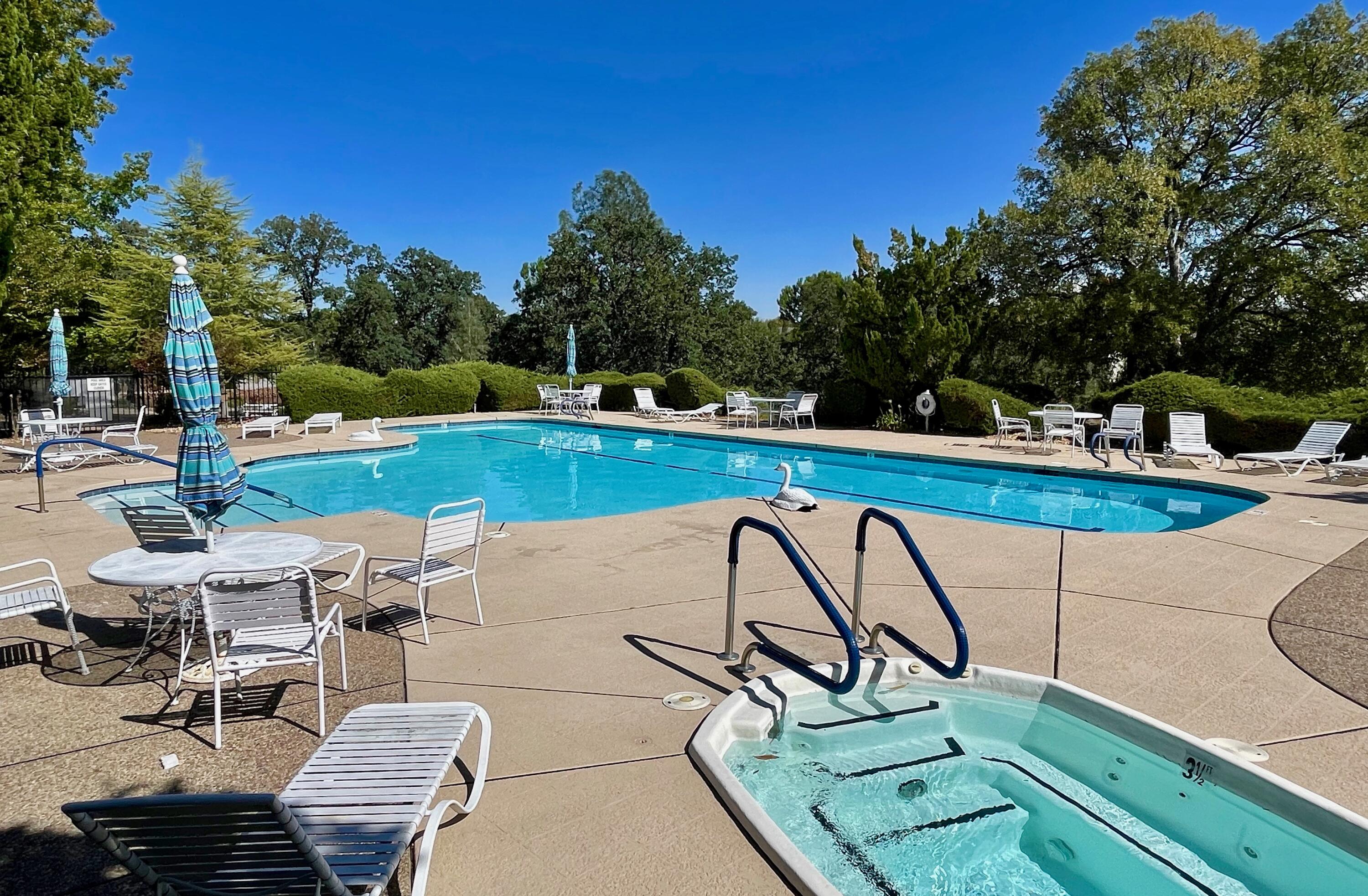 380 Franciscan Trail Redding, CA 96003 - Photo 57 of 78 a view of a swimming pool and lounge chairs