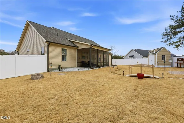 a house view with a outdoor space