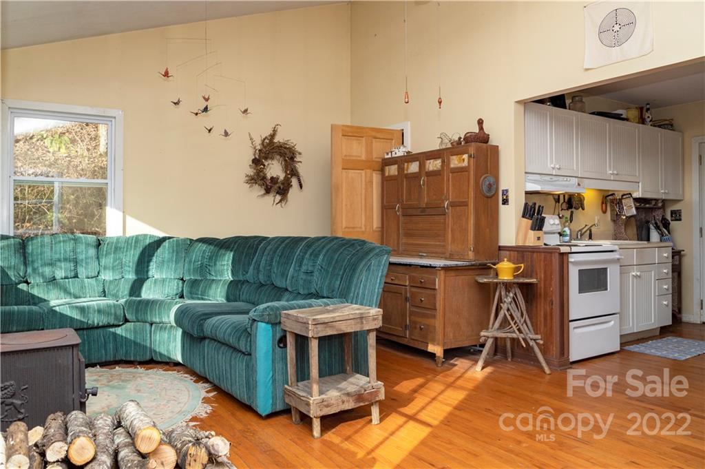 7442 Little Pine Road Marshall, NC 28753 - Photo 8 of 35 a living room with furniture a rug and white walls